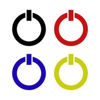 Power Button Set On White Background vector