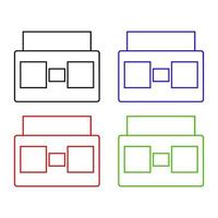 Stereo Set On White Background vector