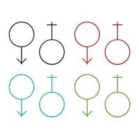 Gender Set On White Background vector