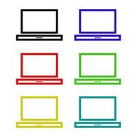 Laptop On White Background vector