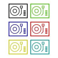 Dj Mixer On White Background vector