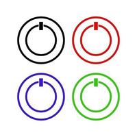 Power Button Set On White Background vector