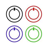 Power Button Set On White Background vector