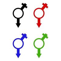 Gender Set On White Background vector