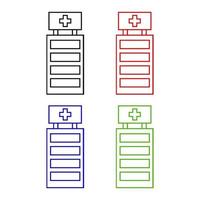 Hospital Set On White Background vector