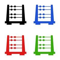 Set Of Abacus On White Background vector