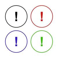 Set Of Warning Sign On White Background vector