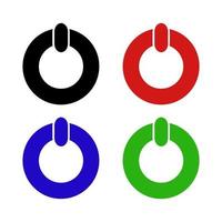 Power Button On White Background vector