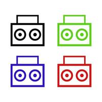 Stereo Set On White Background vector