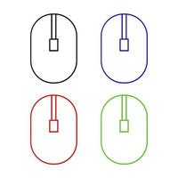 Mouse Set On White Background vector