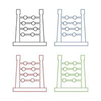 Set Of Abacus On White Background vector