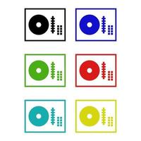 Dj Mixer On White Background vector