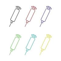 Syringe Set On White Background vector