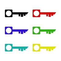 Set Of Keys On White Background vector