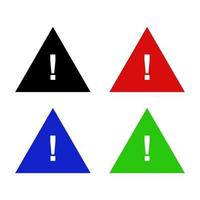 Set Of Warning Sign On White Background vector