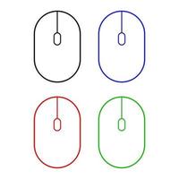 Mouse Set On White Background vector