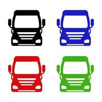 Set Of Trucks On White Background vector