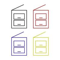 Set Of Photocopier On White Background vector