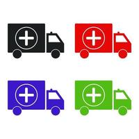 Ambulance Set On White Background vector