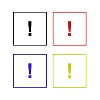 Set Of Warning Sign On White Background vector