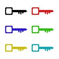 Set Of Keys On White Background vector