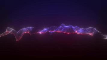 astratto incandescente mesh ocean organismo ondeggiante fx background loop video