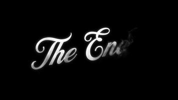 The End Screen Message With Smoke Fx Intro Animation video