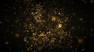 Abstract Gold Light Sparkling Particles Background Loop video