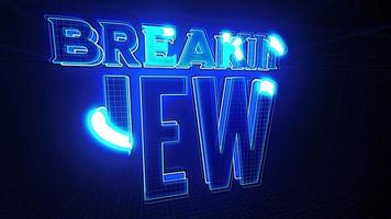 breaking news intro tv-uitzending 3d achtergrond video