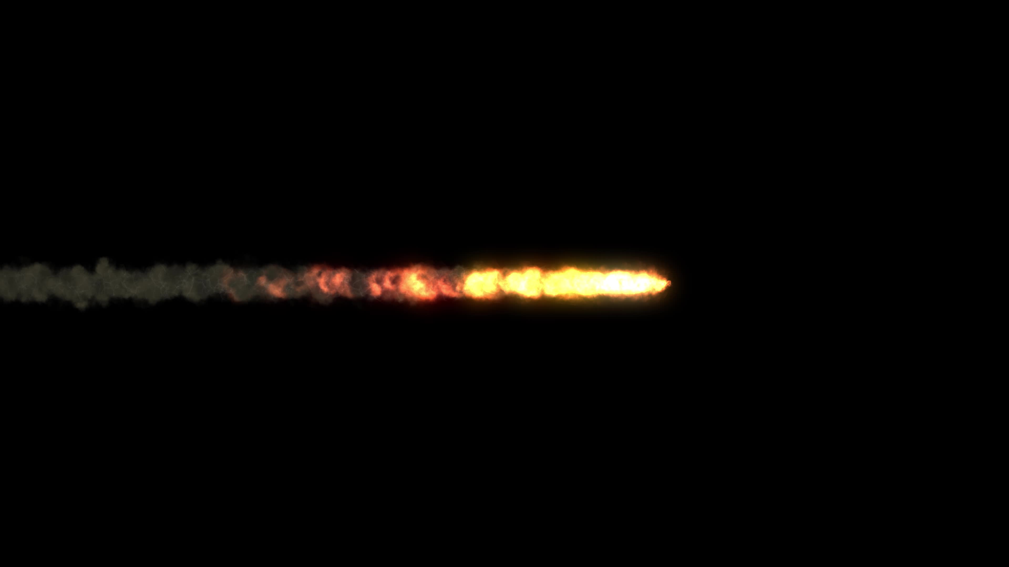 Shockwave Power Fire Meteor Comet 4k animation of a powerful fire comet