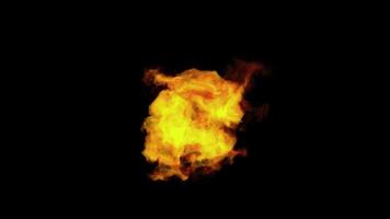 Fire in A Slow-Motion Movement with Alpha Channel video
