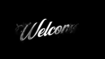 Welcome Message With Smoke Fx Intro Animation video