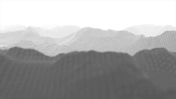 boucle de fond abstrait numérique faible polygones montagnes vol fx video