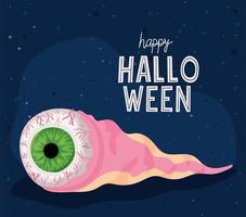 Halloween eye cartoon vector design