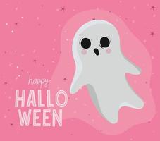 diseño de vector de dibujos animados de fantasma de halloween