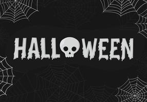 Halloween background with cartoon lettering vector