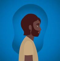 Indian man cartoon with beard profile picture vector