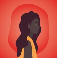 foto de perfil de dibujos animados de mujer negra vector