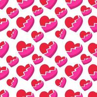 broken heart symbol seamless pattern illustration background vector