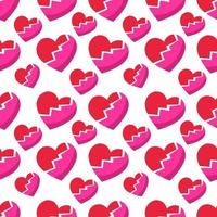 broken heart symbol seamless pattern illustration background vector