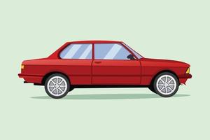 Ilustración de vector de coche rojo