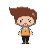 Cute Teacher Mascot Character Illustration vector