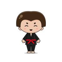 Cute silat mascot character design vector