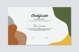 Modern certificate template memphis style. Use for print, certificate, diploma, graduation vector