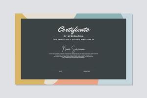 plantilla de certificado moderno estilo memphis. uso para impresión, certificado, diploma, graduación vector