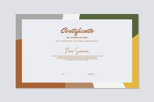 Modern certificate template memphis style. Use for print, certificate, diploma, graduation vector