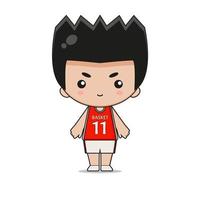 Cute Basketball Player Mascot Illustration vector