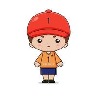 Cute Football Player Mascot Character vector