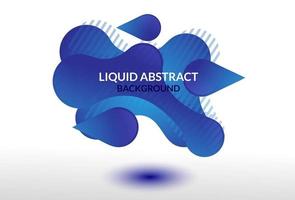 Abstract blue liquid banner background vector