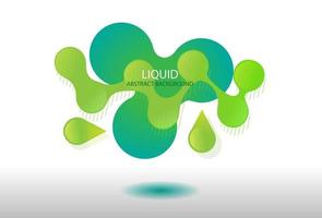 Abstract green liquid banner background vector